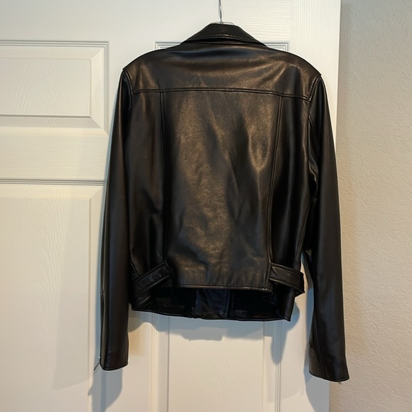 Belle Vere Leather Moto Jacket Size L - Picture 11 of 16